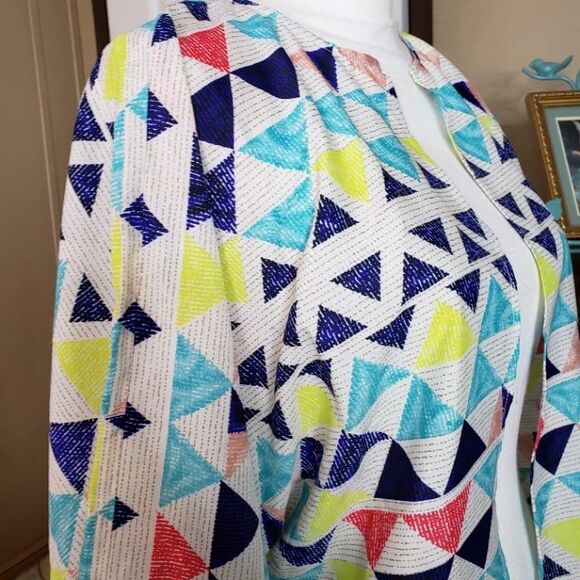 NEW W118 Walter Baker Triangles Kiki Kimono womens S Lightweight Cardigan Shell - Picture 4 of 9